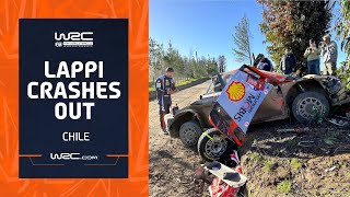 Lappi Crashes Out  WRC Rally Chile Bio Bío 2023 [upl. by Tormoria]