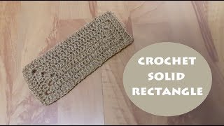 How to crochet a solid rectangle  Crochet With Samra [upl. by Arze602]