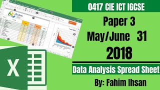 IGCSE ICT 0417P312018 May  June Spread Sheet [upl. by Yvel205]