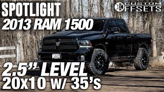 Spotlight  2013 RAM 1500 Leveled 20x10 19s and 35s [upl. by Aissatsan698]