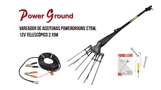 Vareador de aceitunas PowerGround 275W 12v telescópico 215m [upl. by Maurreen]