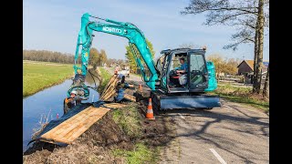 Kobelco SK85MSR7 rupsgraafmachine voor Aannemersbedrijf Netjes Kampen [upl. by Ashien]