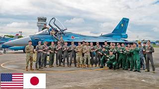 USJapan Alliance Powerful fighter jets during joint military exercises in Japan [upl. by Garneau]