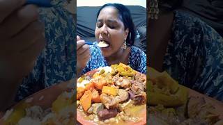 mukbang muitoarroz feijão linguiça costela charque abóbora quiabo vídeo todo no canal [upl. by Stutman]