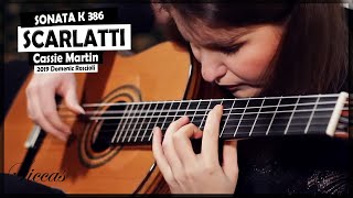 Domenico Scarlatti Sonata K386 in F minor by Cassie Martin  Classical Guitar [upl. by Felicle]