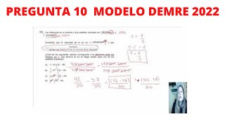 Resolución Modelo PDT Matemática DEMRE Admisión 2022 PREGUNTA 10 [upl. by Nifares271]