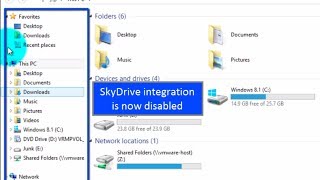 Windows 81EnableDisable SkySrive Integration without gpeditmsc [upl. by Ayerhs]