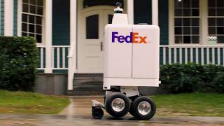 Lowes FedEx collaborate on same day delivery robot [upl. by Airemat]