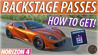 How To Get BACKSTAGE PASSES Forza Horizon 4 How To Get Backstage Pass FH4 Horizon Backstage Cars [upl. by Nimesay900]