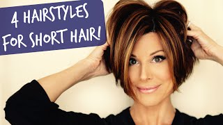 4 Easy Short Hairstyles That Will Make You Want A Bob [upl. by Heymann596]