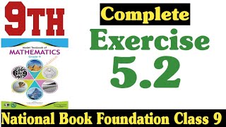 Class 9 Maths Chapter 5 Exercise 52  Ex 52 Class 9  52 Math Class 9  NBF  Fazal Academy [upl. by Abel]