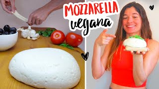 Queso mozzarella vegano SIN ACEITE [upl. by Nanahs]