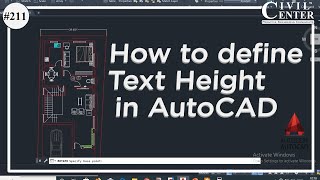 AutoCAD BasicsHow to Make Text Visible Text height in AutoCAD Autocad 2020 Home Blueprints [upl. by Dennie]