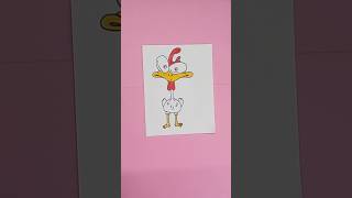 How to draw cartoon crazy chicken with big eyes art drawing trendingshorts viralshorts [upl. by Brnaby]