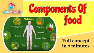 Class 6 Science Chapter 2 Components of food  Components of food  LearnFatafat [upl. by Aljan]