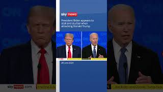 President Biden appears to stall and stutter when attacking Donald Trump [upl. by Letnahs678]