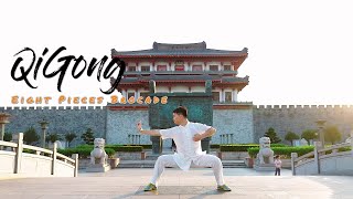 Eight Brocade QiGong For Beginners Form Demonstration [upl. by Clauddetta]