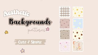 30 Aesthetic Background patterns 🍒 Cute amp Simple 🌼 [upl. by Malo]