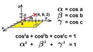 Physics 1  Vectors 19 of 21 Finding The Direction Cosine [upl. by Ahsetel]