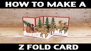 Stamping Jill  How To Make Z Fold Card [upl. by Laise]