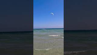 Kiteboarding waterstart and cruise in light wind cabrinha airush santapola shorts kitesurfing [upl. by Thatcher528]