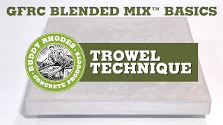 GFRC Blended Mix Basics  Trowel Technique [upl. by Binnie]