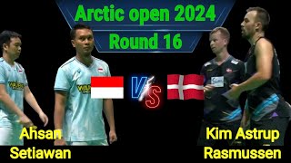 AhsanSetiawan vs AstrupRasmussen  Arctic open 2024 badminton [upl. by Jaco]