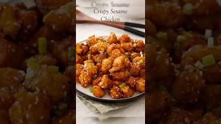 Simple Crispy Sesame Chicken Recipe AT HOME shorts [upl. by Hteboj642]