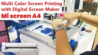 Multicolor Screen Printing with Digital Screen Maker MiScreen a4 [upl. by Adolf]