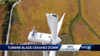 18000pound wind turbine blade breaks in Adair County [upl. by Arehc579]