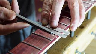 Episode 108 How I Spot Level Recrown And Polish Guitar Frets [upl. by Ahsirk684]