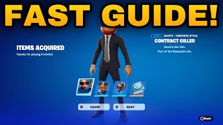 How To COMPLETE ALL CONTRACT GILLER BASSASSIN QUESTS CHALLENGES in Fortnite Quests Pack Guide [upl. by Gnov]