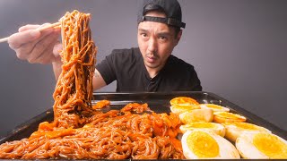 Korean YouTubers Favorite Spicy Cold Noodles [upl. by Eenal]