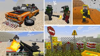 Epic Mod Dying DayZ Apocalypse  More 3d guns cars Zombies in minecraft pe [upl. by Anaujit]