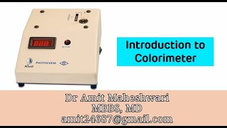 Introduction to Colorimeter  Demonstration of Colorimeter Practical  Beer Lamberts Law [upl. by Nalehp431]