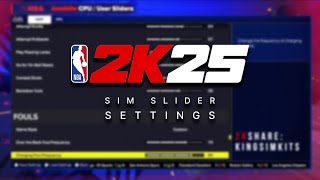 NBA 2K25  Official SIM Slider Settings [upl. by Reivaz]