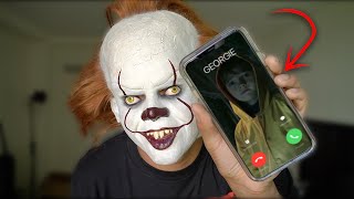 PENNYWISE PRANK CALL IT CHAPTER 2 SCARING RANDOM PEOPLE [upl. by Syla]