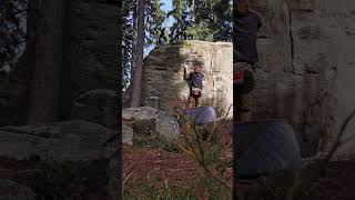 Bouldering  Kamienna Góra Winnie 6B bouldering climbing rockclimbing [upl. by Ramoh681]