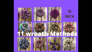 11 Different Methods wreath bases with 10 inch meshHard Working Mom Wreath Basics [upl. by Nereids]