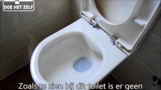 Rimless toilet doorspoelen met toiletblokhouder Geberit [upl. by Nitz]