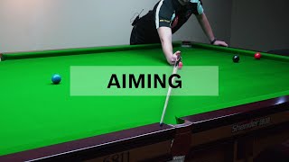 AIMING Middle of the Pocket  Snooker Tutorial for Beginners [upl. by Naibaf]