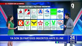 Elecciones 2026 Ya son 26 los partidos políticos inscritos ante el JNE [upl. by Isidore]