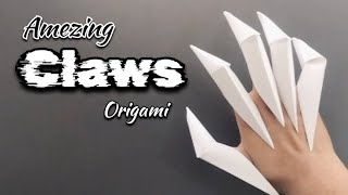 How to make paper claws  Amezing Origami Claws  Easy make Claws  Paper Craft  Origami [upl. by Stauffer]