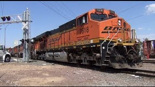 BNSF Mixed Freight Train through Crossing [upl. by Aicssej]