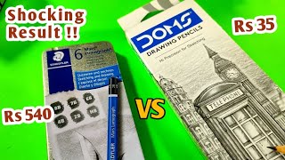 Staedtler Pencil vs DOMS Pencil Rs540 vs Rs35  Result will shock you [upl. by Airetnahs]