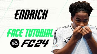 EA FC 24  ENDRICK FACE TUTORIAL  STATS REAL MADRID [upl. by Ailuy]