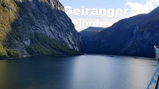 Geiranger Fjord  from a cruise ship Norway 🇳🇴 [upl. by Ardrey635]