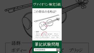 【ヴァイオリン検定5級筆記試験】ヴァイオリンのこの部位の名称は？ バイオリン バイオリン初心者 バイオリンレッスン [upl. by Idolem876]