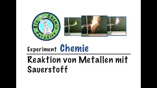 Experiment Chemie – Reaktion von Metallen mit Sauerstoff [upl. by Domella119]