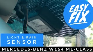 How to Replace Mercedes W164 X164 W251 Inoperative Light Rain Sensor Unit  1648209026  ML320 ML350 [upl. by Honan]